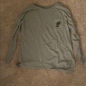 Nike Front Pocket Grey Long Sleeve
